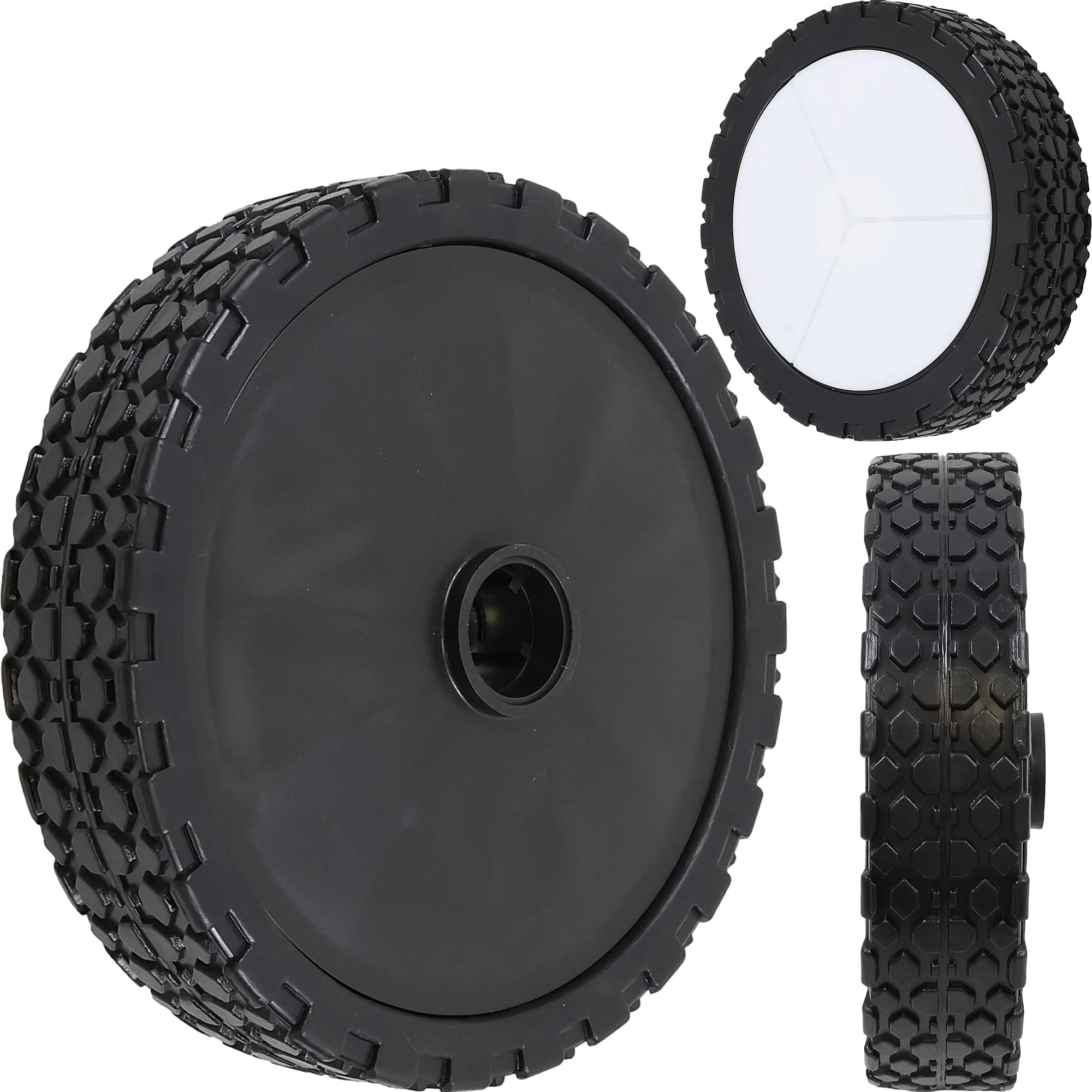 Full Rubber Wheel 20cm 8" for MTD WOLF GARTEN BRILL SOLO Lawn Mower 12mm