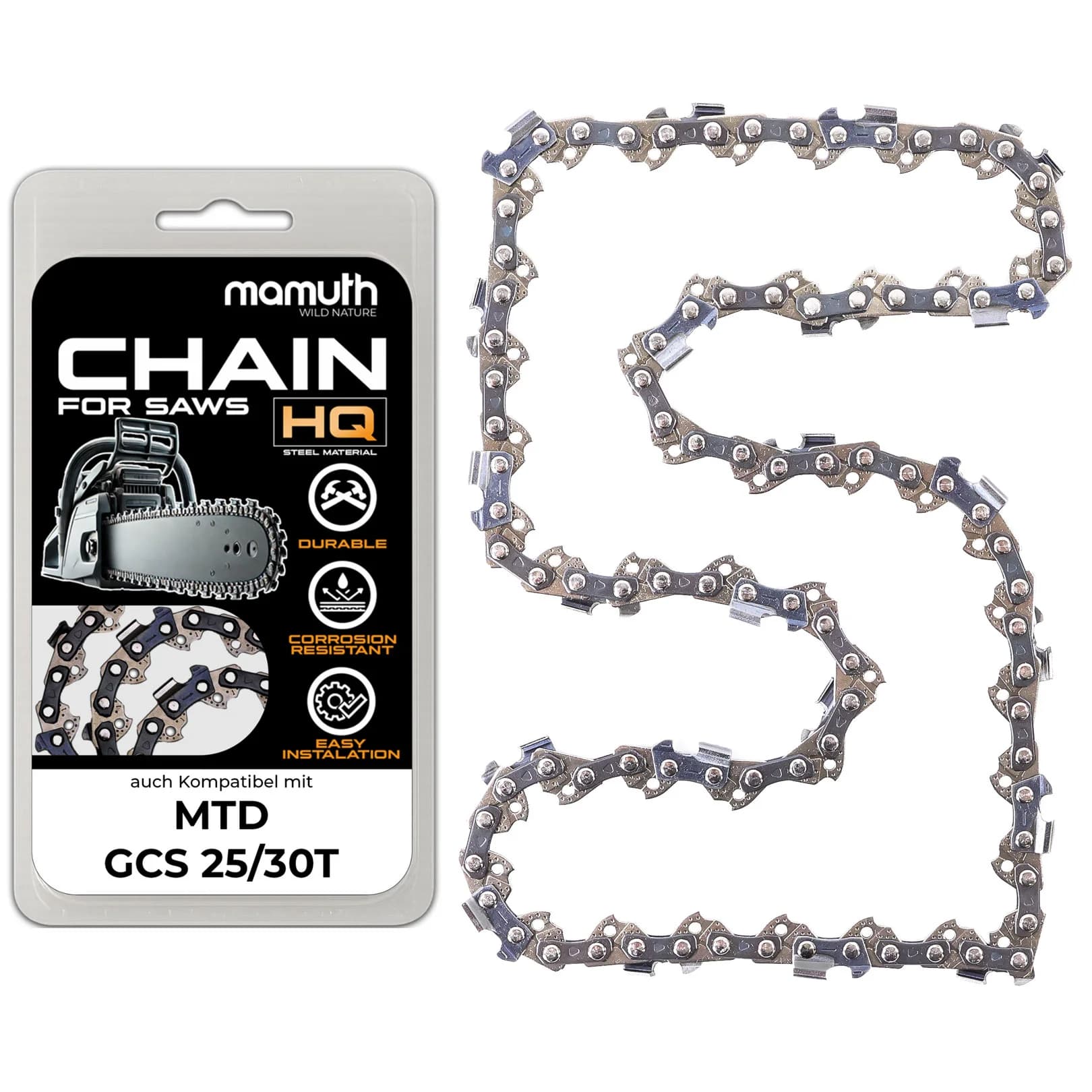 Chainsaw Chain 25cm 1.3mm 3/8" 40 TG for MTD GCS 25/30T