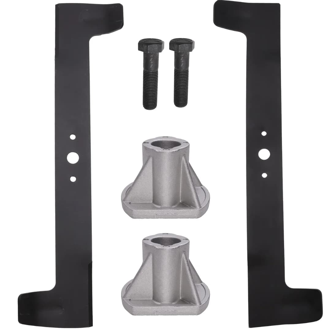 102cm High-Lift blade set for BRILL GARTENLAND JOHN DEERE + HOLDER + SCREW + WEDGE