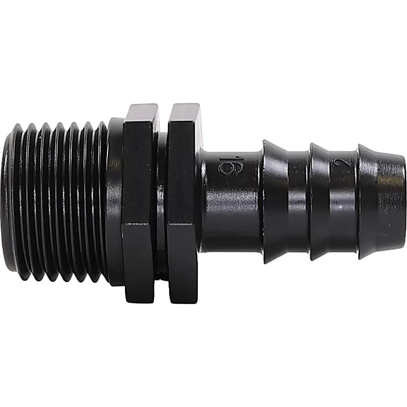 Connecting pieces for laying pipe water pipe, 16 mm with 1/2" external thread x10