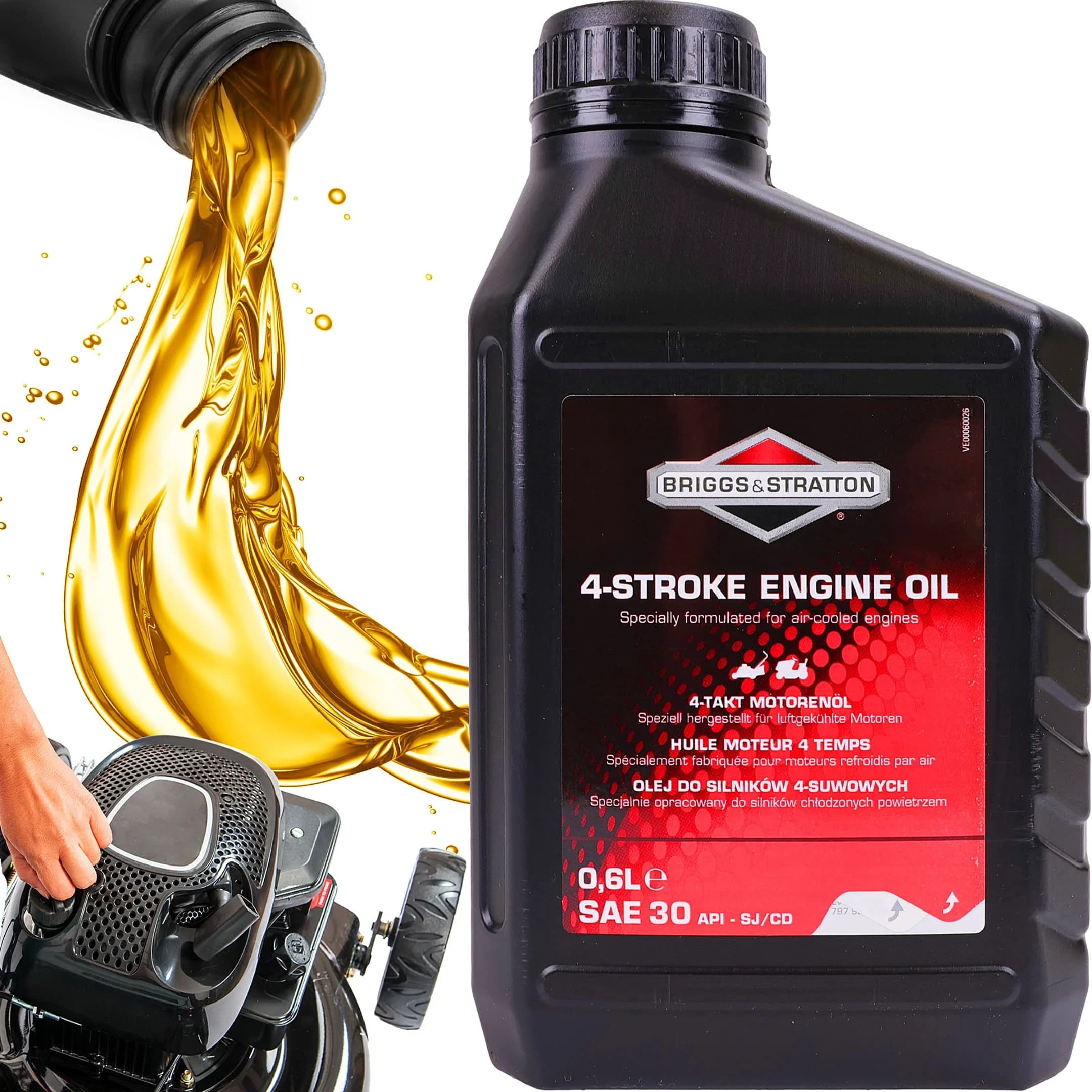 Engine Oil for Lawn Mowers BRIGGS&STRATTON SAE30 0.6L Four-Stroke Engines