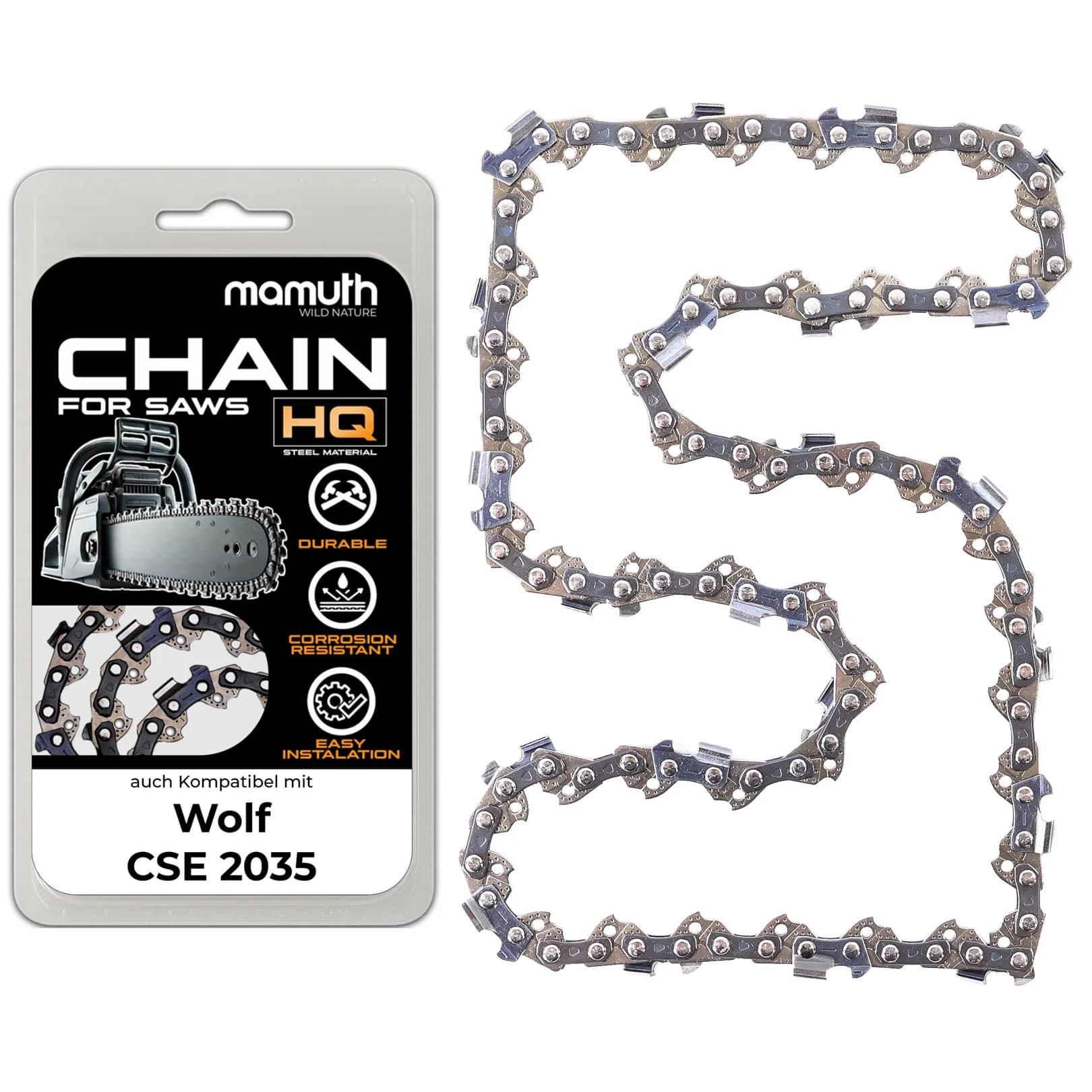 Chainsaw Chain 35cm 1.3mm 3/8" 52 TG for Wolf CSE 2035