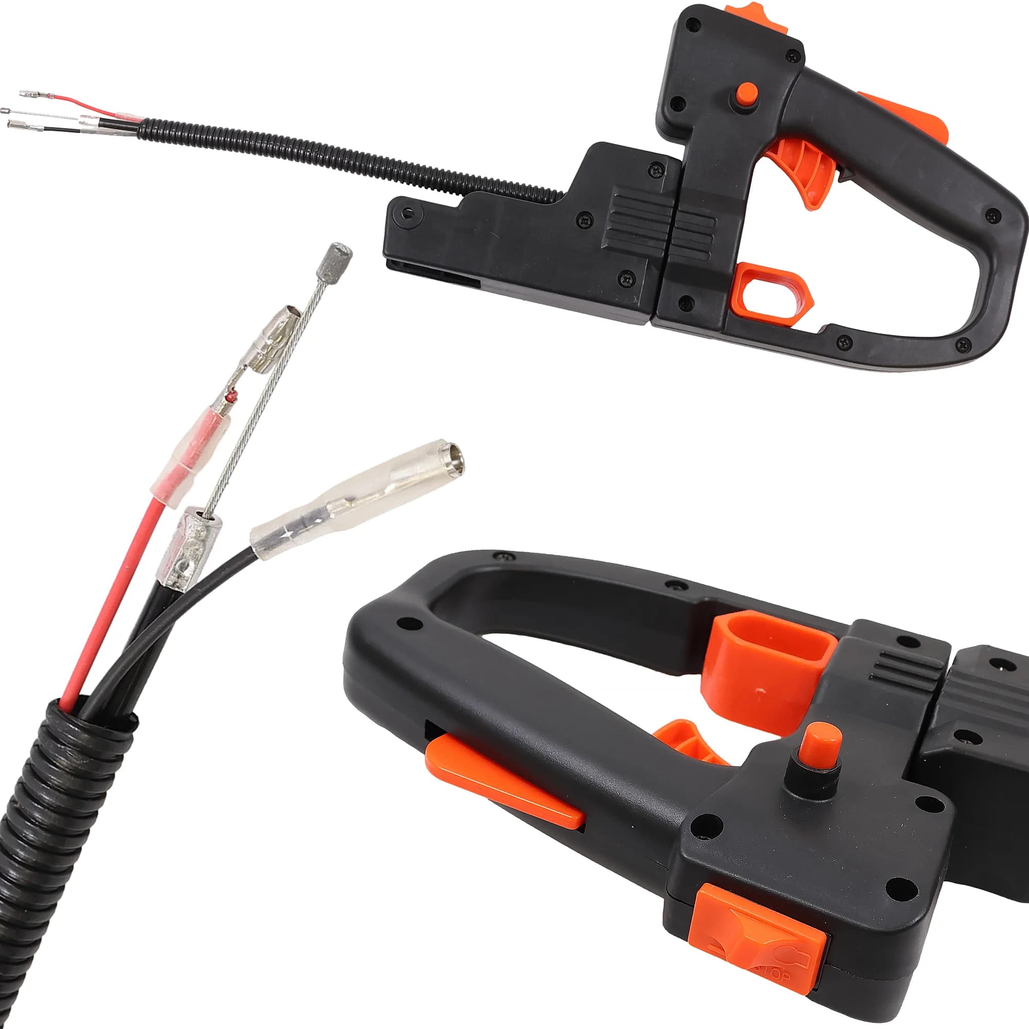 Handle, throttle grip for FUXTEC FX-MH1.0 hedge trimmer, EUROCRAFT HT35 gas-powered hedge trimmer