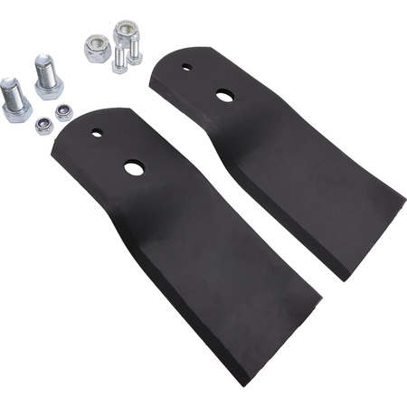 2 x 17 CM lawn mower blades + nuts and bolts (set)