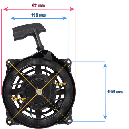 Pull starter for BRIGGS&STRATTON QUANTUM engines 497680 099772, 099777, 128L00, 128M00,
