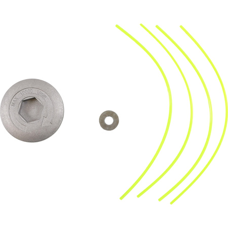Universal string head with string for grass trimmer, brushcutter