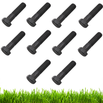 ZESTAW 10 śrub 3/8” 38mm do mocowania noża do piasty kosiarki CASTEL GARDEN