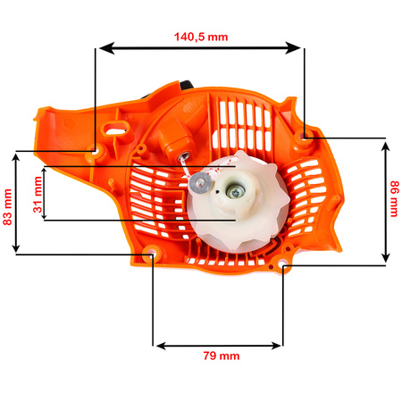 Pull starter for chainsaw Husqvarna 235, 235e, 236, 240, 240e 545008025