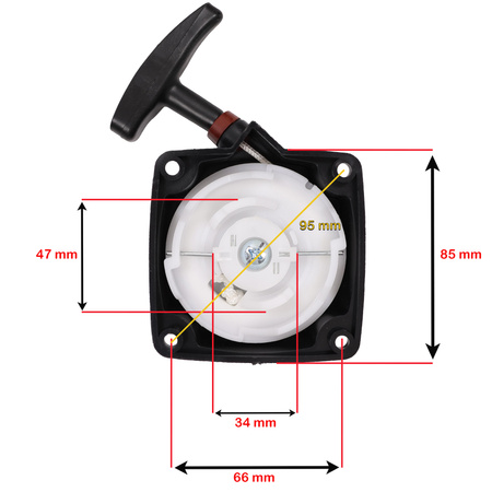 Pull-wire starter for hedge trimmer Nemaxx MT52 4in1, MT62 5in1